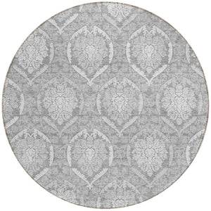 Homeroots 3' Artichoke Green Medallion Washable Area Rug For Indoor And Outdoor Spaces - Durable & Stylish 8' Round Polyester 587736