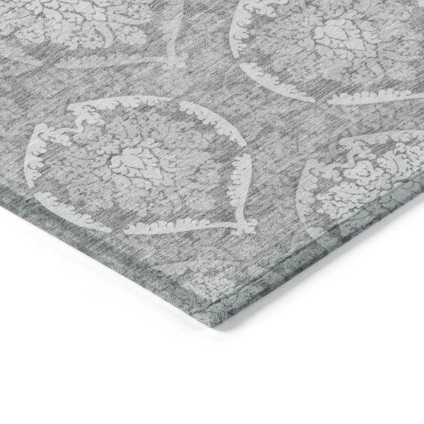 Homeroots 3' Artichoke Green Medallion Washable Area Rug For Indoor And Outdoor Spaces - Durable & Stylish 9' X 12' Polyester 587738