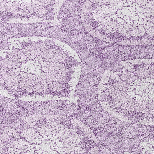 Homeroots 3' Artichoke Green Medallion Washable Area Rug For Indoor And Outdoor Spaces - Durable & Stylish 8' Round Polyester 587748