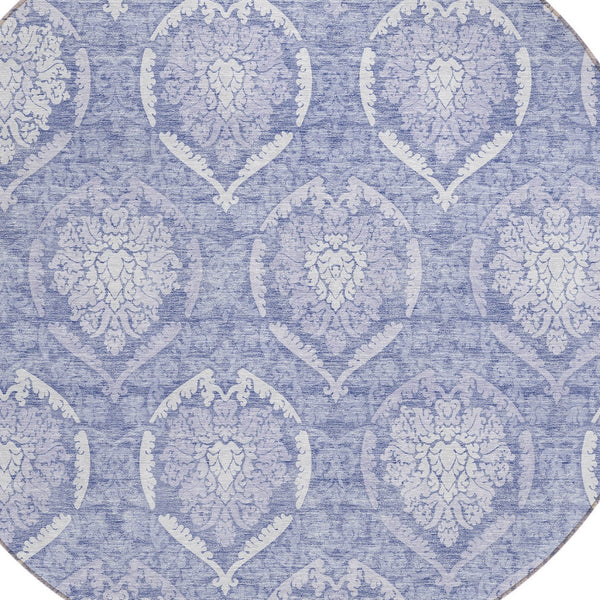 Homeroots 3' Artichoke Green Medallion Washable Area Rug For Indoor And Outdoor Spaces - Durable & Stylish 8' Round Polyester 587754