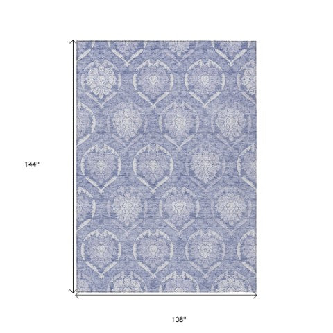 Homeroots 3' Artichoke Green Medallion Washable Area Rug For Indoor And Outdoor Spaces - Durable & Stylish 9' X 12' Polyester 587756