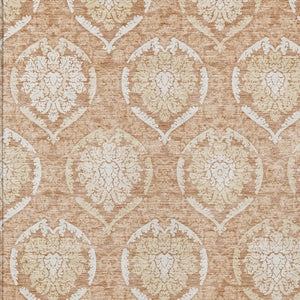 Homeroots 3' Artichoke Green Medallion Washable Area Rug For Indoor And Outdoor Spaces - Durable & Stylish 3' X 5' Polyester 587758