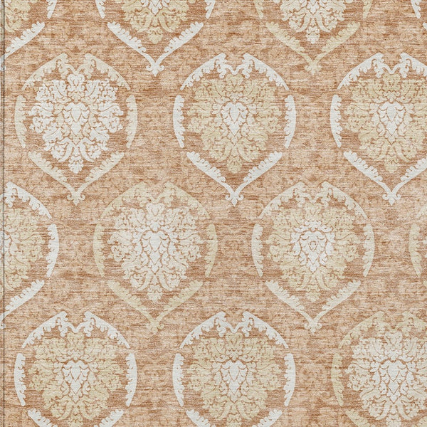 Homeroots 3' Artichoke Green Medallion Washable Area Rug For Indoor And Outdoor Spaces - Durable & Stylish 3' X 5' Polyester 587758