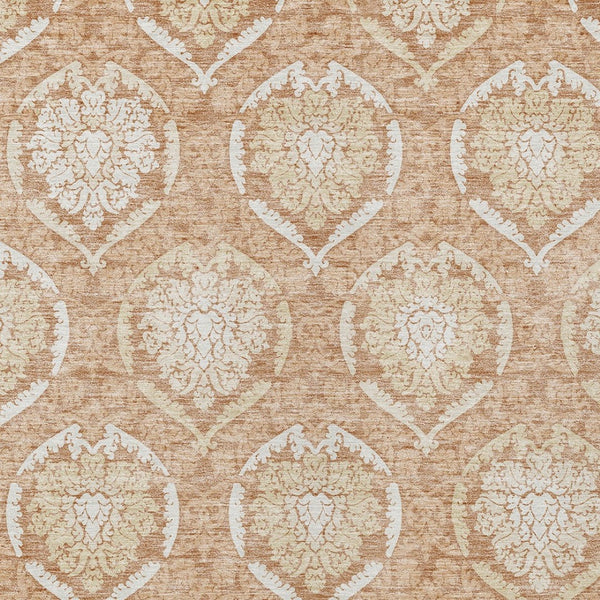 Homeroots 3' Artichoke Green Medallion Washable Area Rug For Indoor And Outdoor Spaces - Durable & Stylish 5' X 8' Polyester 587759