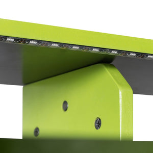 English Elm Full Size Gaming Loft Bed with Rgb Lighting Built-in Desk and Usb Charging Ports Green LT000275AAF