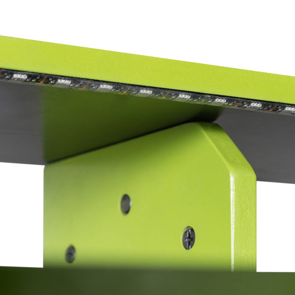 English Elm Full Size Gaming Loft Bed with Rgb Lighting Built-in Desk and Usb Charging Ports Green LT000275AAF