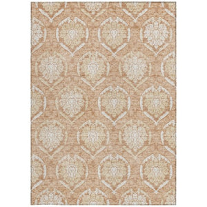 Homeroots 3' Artichoke Green Medallion Washable Area Rug For Indoor And Outdoor Spaces - Durable & Stylish 8' X 10' Polyester 587761