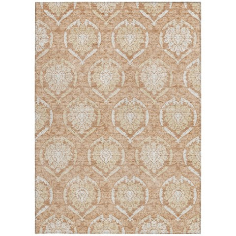 Homeroots 3' Artichoke Green Medallion Washable Area Rug For Indoor And Outdoor Spaces - Durable & Stylish 8' X 10' Polyester 587761