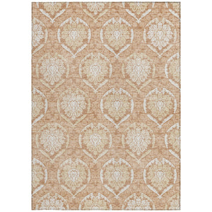 Homeroots 3' Artichoke Green Medallion Washable Area Rug For Indoor And Outdoor Spaces - Durable & Stylish 8' X 10' Polyester 587761