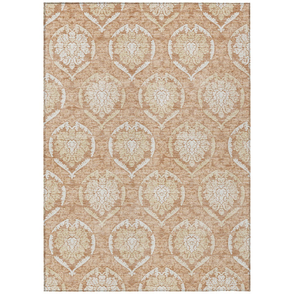 Homeroots 3' Artichoke Green Medallion Washable Area Rug For Indoor And Outdoor Spaces - Durable & Stylish 8' X 10' Polyester 587761