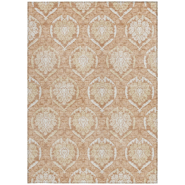 Homeroots 3' Artichoke Green Medallion Washable Area Rug For Indoor And Outdoor Spaces - Durable & Stylish 9' X 12' Polyester 587762