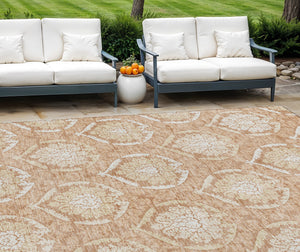 Homeroots 3' Artichoke Green Medallion Washable Area Rug For Indoor And Outdoor Spaces - Durable & Stylish 10' X 14' Polyester 587763