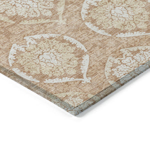 Homeroots 3' Artichoke Green Medallion Washable Area Rug For Indoor And Outdoor Spaces - Durable & Stylish 10' X 14' Polyester 587763