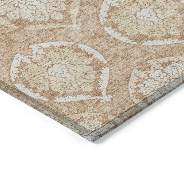 Homeroots 3' Artichoke Green Medallion Washable Area Rug For Indoor And Outdoor Spaces - Durable & Stylish 10' X 14' Polyester 587763