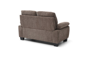 English Elm Summerton Plush Loveseat with Soap-Top Arms, Chenille Upholstery and Foam-Encased Coil Support Brown 31 L x 60 W x 15 H B078P349525