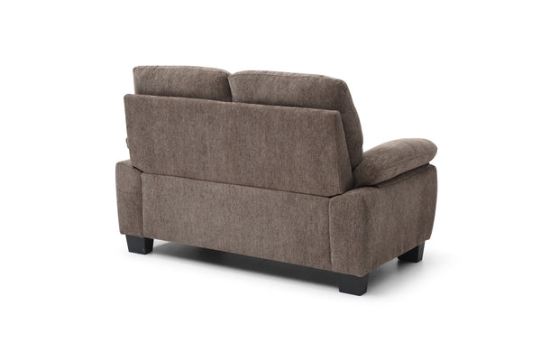 English Elm Summerton Plush Loveseat with Soap-Top Arms, Chenille Upholstery and Foam-Encased Coil Support Brown 31 L x 60 W x 15 H B078P349525