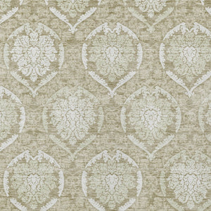 Homeroots 3' Artichoke Green Medallion Washable Area Rug For Indoor And Outdoor Spaces - Durable & Stylish 5' X 8' Polyester 587765