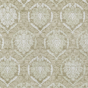 Homeroots 3' Artichoke Green Medallion Washable Area Rug For Indoor And Outdoor Spaces - Durable & Stylish 9' X 12' Polyester 587768