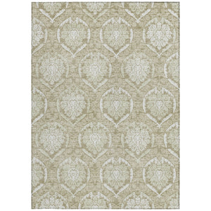 Homeroots 3' Artichoke Green Medallion Washable Area Rug For Indoor And Outdoor Spaces - Durable & Stylish 10' X 14' Polyester 587769