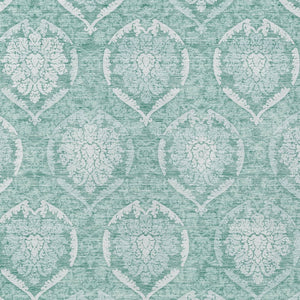 Homeroots 3' Artichoke Green Medallion Washable Area Rug For Indoor And Outdoor Spaces - Durable & Stylish 8' X 10' Polyester 587773