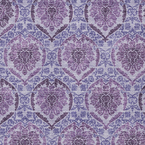 Homeroots 3' Stylish Chocolate Beige & Mauve Medallion Area Rug - Washable, Durable For Indoor & Outdoor Use 8' X 10' Polyester 587785