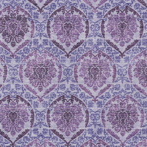 Homeroots 3' Stylish Chocolate Beige & Mauve Medallion Area Rug - Washable, Durable For Indoor & Outdoor Use 9' X 12' Polyester 587786