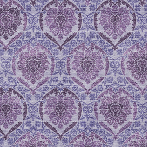 Homeroots 3' Stylish Chocolate Beige & Mauve Medallion Area Rug - Washable, Durable For Indoor & Outdoor Use 10' X 14' Polyester 587787