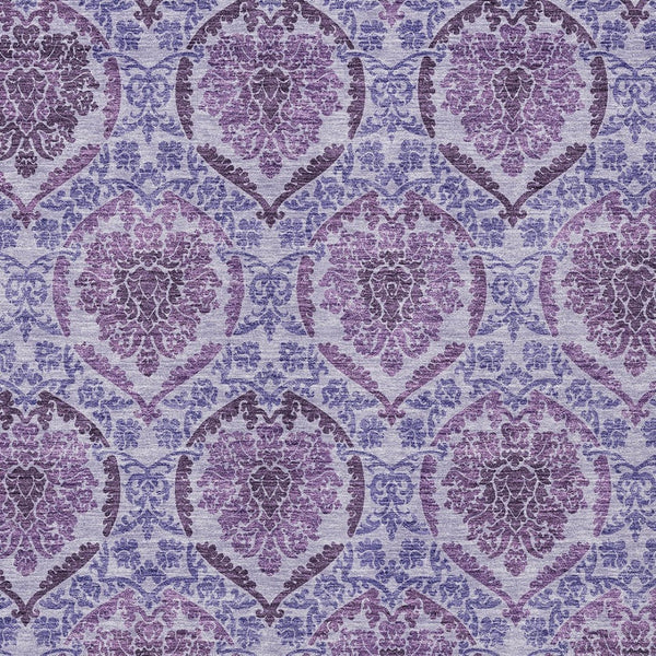 Homeroots 3' Stylish Chocolate Beige & Mauve Medallion Area Rug - Washable, Durable For Indoor & Outdoor Use 10' X 14' Polyester 587787