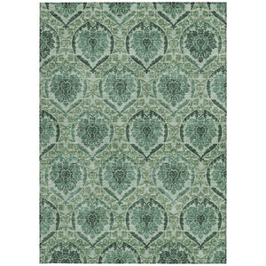 Homeroots 3' Stylish Chocolate Beige & Mauve Medallion Area Rug - Washable, Durable For Indoor & Outdoor Use 9' X 12' Polyester 587792