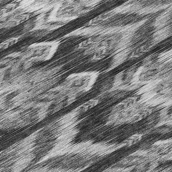 Homeroots 3' Black Charcoal And Silver Southwestern Indoor Outdoor Area Rug - Stylish, Durable, Washable Design 8' Round Polyester 587802