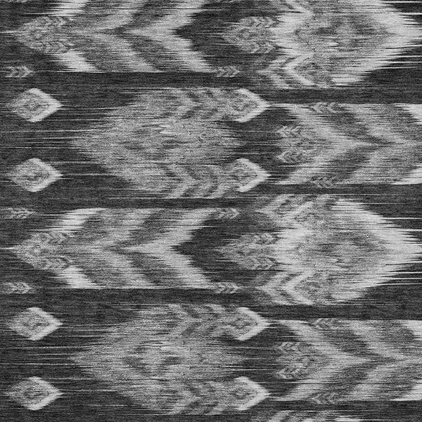 Homeroots 3' Black Charcoal And Silver Southwestern Indoor Outdoor Area Rug - Stylish, Durable, Washable Design 8' X 10' Polyester 587803