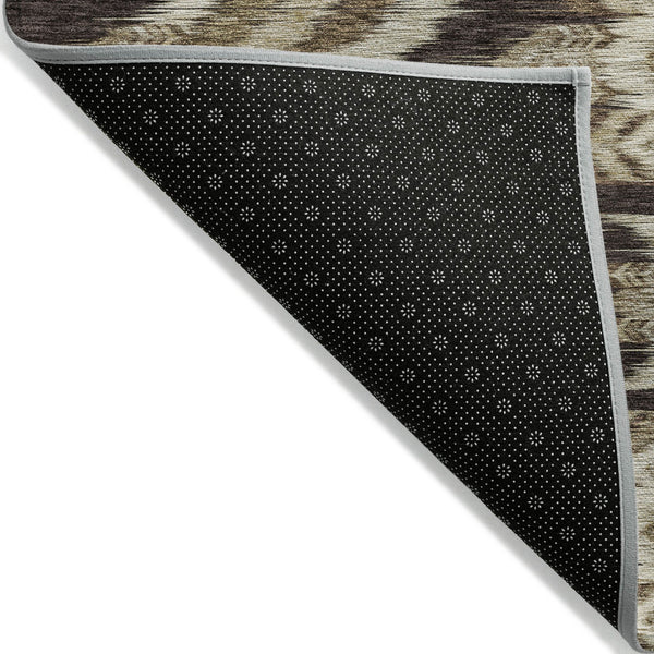 Homeroots 3' Black Charcoal And Silver Southwestern Indoor Outdoor Area Rug - Stylish, Durable, Washable Design 3' X 5' Polyester 587806