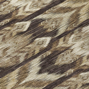 Homeroots 3' Black Charcoal And Silver Southwestern Indoor Outdoor Area Rug - Stylish, Durable, Washable Design 8' Round Polyester 587808