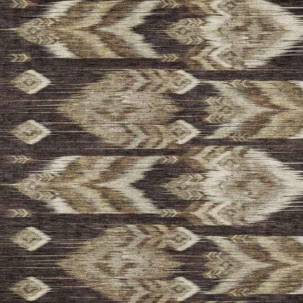 Homeroots 3' Black Charcoal And Silver Southwestern Indoor Outdoor Area Rug - Stylish, Durable, Washable Design 8' X 10' Polyester 587809