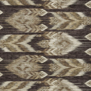 Homeroots 3' Black Charcoal And Silver Southwestern Indoor Outdoor Area Rug - Stylish, Durable, Washable Design 10' X 14' Polyester 587811