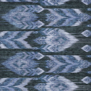 Homeroots 3' Black Charcoal And Silver Southwestern Indoor Outdoor Area Rug - Stylish, Durable, Washable Design 3' X 5' Polyester 587812