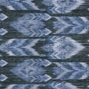 Homeroots 3' Black Charcoal And Silver Southwestern Indoor Outdoor Area Rug - Stylish, Durable, Washable Design 8' X 10' Polyester 587815