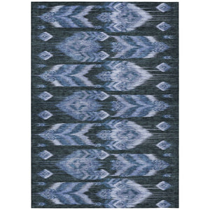 HomeRoots 9' Denim Blue Southwestern Washable Area Rug - Durable, Stylish Design for Indoor & Outdoor Use 9' X 12' 587816