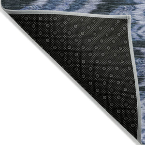 Homeroots 3' Black Charcoal And Silver Southwestern Indoor Outdoor Area Rug - Stylish, Durable, Washable Design 10' X 14' Polyester 587817