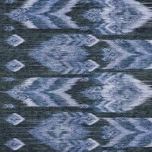 Homeroots 3' Black Charcoal And Silver Southwestern Indoor Outdoor Area Rug - Stylish, Durable, Washable Design 10' X 14' Polyester 587817