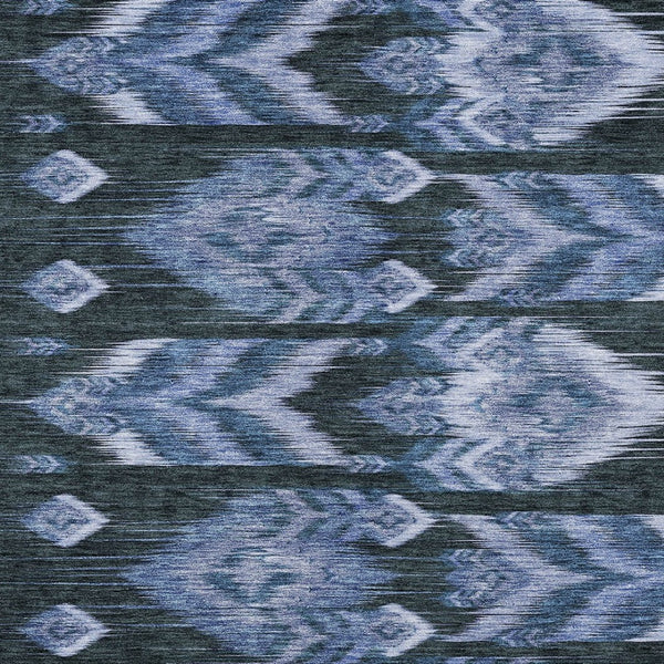 Homeroots 3' Black Charcoal And Silver Southwestern Indoor Outdoor Area Rug - Stylish, Durable, Washable Design 10' X 14' Polyester 587817