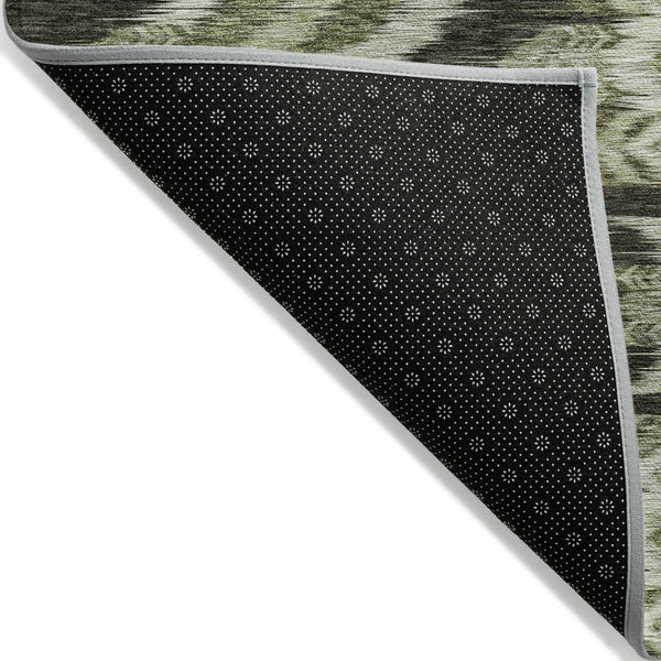 Homeroots 3' Black Charcoal And Silver Southwestern Indoor Outdoor Area Rug - Stylish, Durable, Washable Design 3' X 5' Polyester 587818