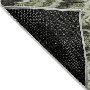 Homeroots 3' Black Charcoal And Silver Southwestern Indoor Outdoor Area Rug - Stylish, Durable, Washable Design 5' X 8' Polyester 587819