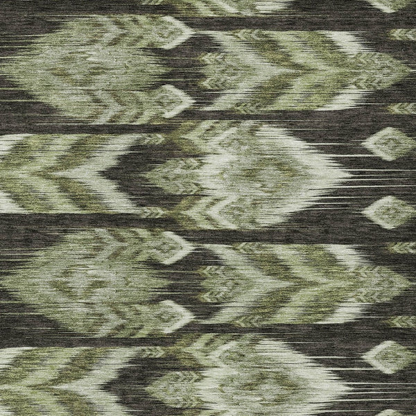 Homeroots 3' Black Charcoal And Silver Southwestern Indoor Outdoor Area Rug - Stylish, Durable, Washable Design 8' X 10' Polyester 587821