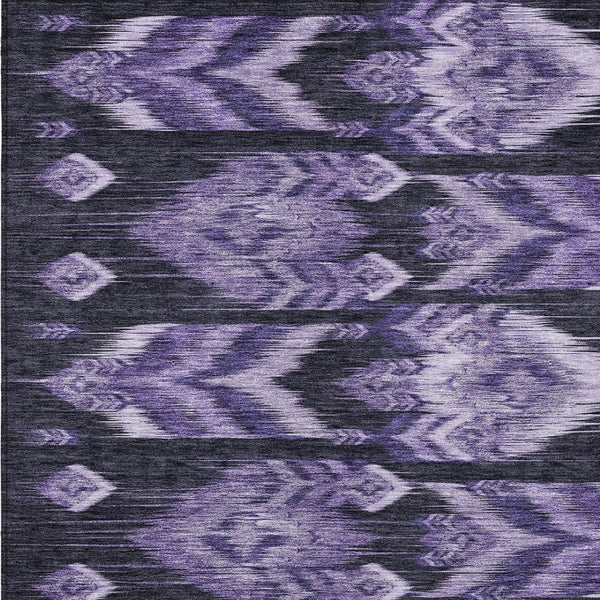 Homeroots 3' Black Charcoal And Silver Southwestern Indoor Outdoor Area Rug - Stylish, Durable, Washable Design 5' X 8' Polyester 587825