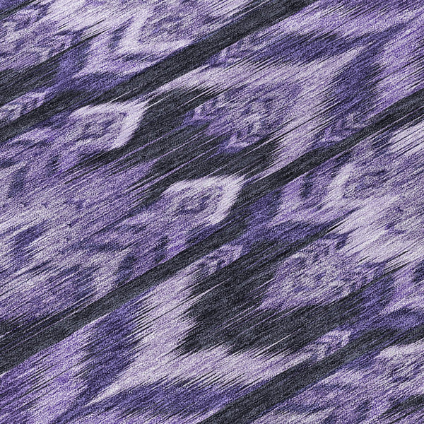 Homeroots 3' Black Charcoal And Silver Southwestern Indoor Outdoor Area Rug - Stylish, Durable, Washable Design 8' Round Polyester 587826