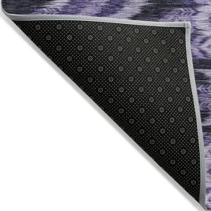 Homeroots 3' Black Charcoal And Silver Southwestern Indoor Outdoor Area Rug - Stylish, Durable, Washable Design 8' X 10' Polyester 587827