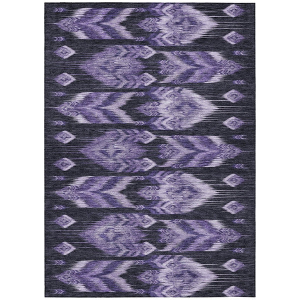 HomeRoots 9' Vibrant Southwestern Purple Lavender Plum Area Rug for Indoor and Outdoor Spaces, Machine Washable 9' X 12' 587828
