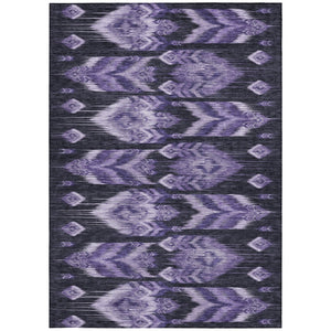 Homeroots 3' Black Charcoal And Silver Southwestern Indoor Outdoor Area Rug - Stylish, Durable, Washable Design 10' X 14' Polyester 587829