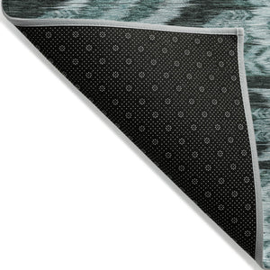 Homeroots 3' Black Charcoal And Silver Southwestern Indoor Outdoor Area Rug - Stylish, Durable, Washable Design 8' X 10' Polyester 587833